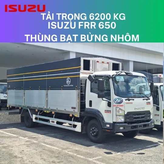 Isuzu FRR 650 Euro 5 Thùng Bạt Bửng Nhôm Garage Lượm